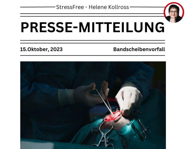 Bandscheibenvorfall - Kostenspirale für Arbeitgeber. Stressbewältigungsstrategien Helene Kollross Persönlichkeitsentwicklung & Prävention